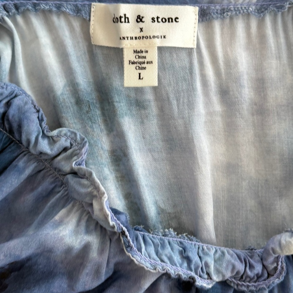 Anthropologie Cloth & Stone Chambray Button Down Shirt Women’s Size L - Picture 5 of 11